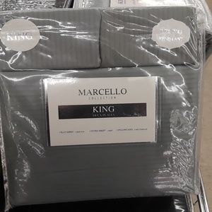 4pcs King size sheet set grey